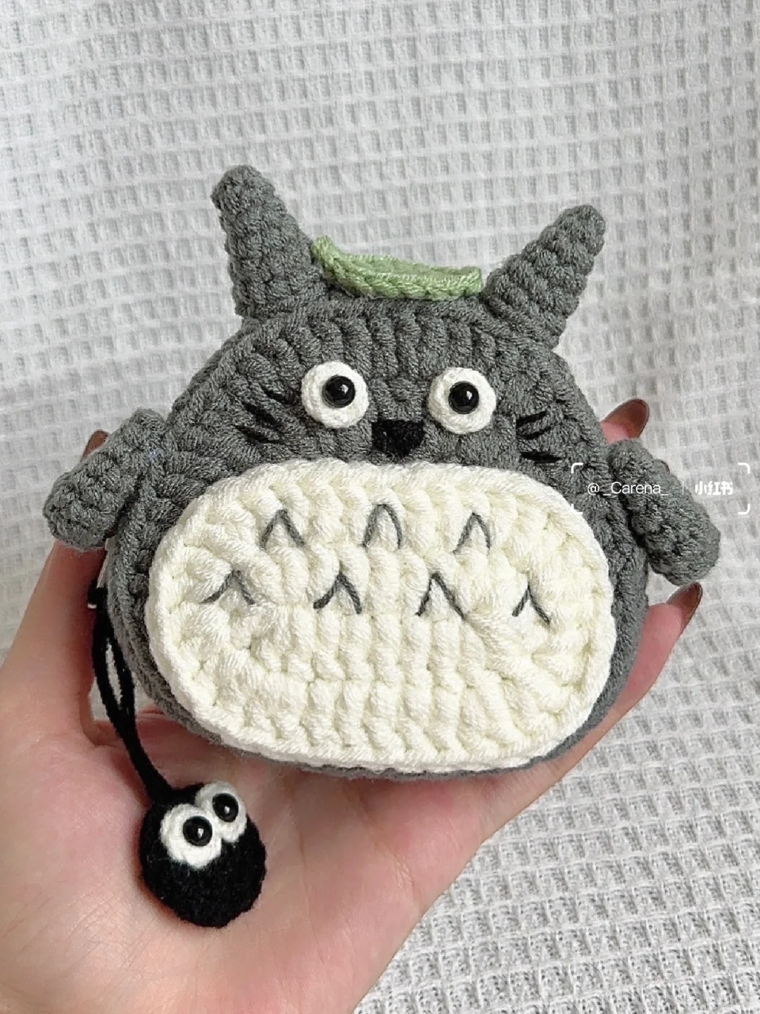 【钩织图解】钩针编织🧶龙猫零钱包耳机包✨